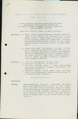Surat Keputusan Kepala BP-7 Provinsi Daerah Istimewa Yogyakarta Nomor: 893.3/525 Tentang Penyelen...