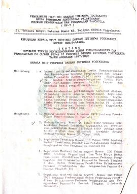 Surat Keputusan Kepala BP-7 Provinsi Daerah Istimewa Yogyakarta Nomor: 893.3/1105 tentang Petunju...