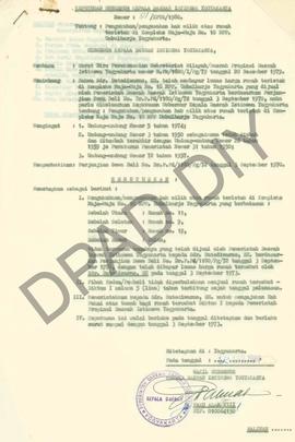 Surat Keputusan Gubernur Kepala DIY No. 81/KPTS/198 tanggal 12 April 1980 tentang pengukuhan/peng...