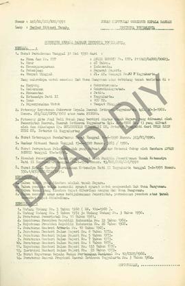 Surat Keputusan Gubernur Kepala  Daerah Istimewa Yogyakarta Nomor: 248/SK/HGB/BPN/1991 tanggal 27...