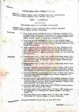 Bendel Petikan dan Salinan Keputusan Gubernur Kepala Daerah Istimewa Yogyakarta Nomor : 211/KPTS/...