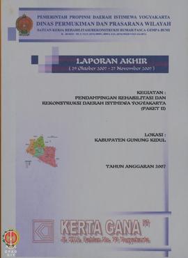 Laporan Akhir Kegiatan Pendampingan Rehabilitasi dan Rekonstruksi Daerah Istimewa Yogyakarta (Pak...