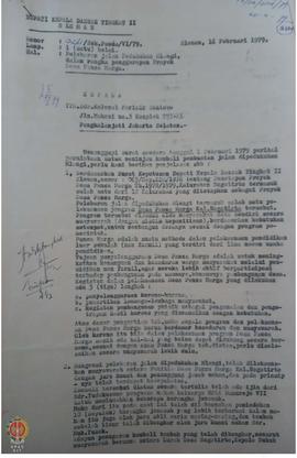 Surat Bupati Sleman kepada Kolonel Marinir Santoso tentang pelebaran jalan Padukuhan Mlangi dalam...