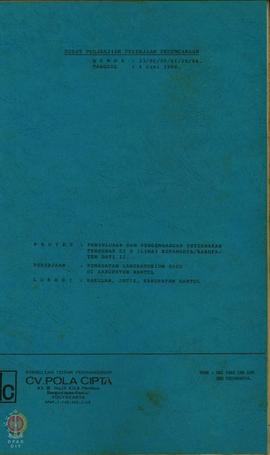 Surat Perjanjian Pekerjaan Perencanaan Nomor : 33/PC/VI/IX/88 tanggal 4 Juni 1988 Proyek Penyuluh...