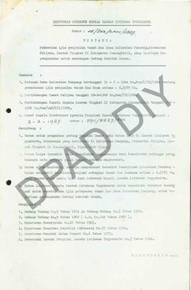 Surat Keputusan Gubernur Kepala DIY No.25/Id2/KPTS/1987 tentang pemberian ijin penjualan tanah Ka...