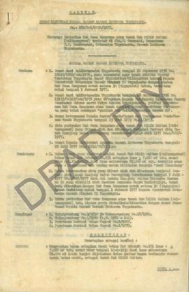 Surat Keputusan Gubernur Kepala DIY, No. 182/Hak/Kpts/1982 tanggal            27 Agustus 1977 ten...