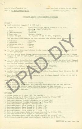 Surat Keputusan Gubernur Kepala  Daerah Istimewa Yogyakarta Nomor : 874/SK/HGB/BPN/1991 tanggal 2...