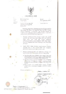 Surat dari Bapak Rudini selaku Ketua Komisi Pemilihan Umum kepada Saudara ketua PPD I se Indonesi...