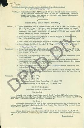 Surat Keputusan Gubernur Kepala  DIY No. 50/Pan/KPTS/1979 tanggal 7 agustus 1979 tentang Pembentu...
