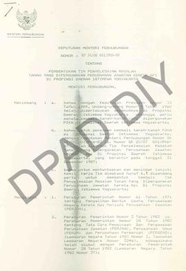 Surat Keputusan Menteri Perhubungan No : KP 34/HK 601/PHB-90 tanggal 26 Mei 1990,tentang pembentu...