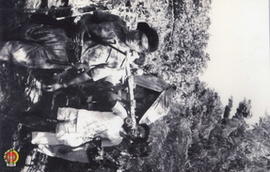 Panglima Besar Jenderal Soedirman nampak ditandu oleh Pasukannya ketika melaksanakan Perang Geril...