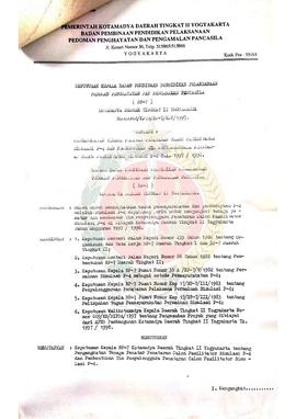 Surat Keputusan Kepala BP-7 Nomor: 04/KPTS/BP-7/KMY/1997 tentang Pengangkatan Tenaga Penatar Calo...