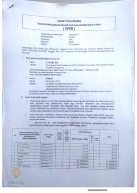 Surat Perjanjian Penyaluran Bantuan Rehabilitasi dan Rekonstruksi Rumah (SPPB), Nama Kelompok Ba...