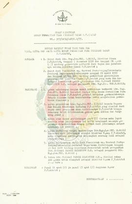 SK Dewan Perwakilan para pemegang saham PT. Arafat tentang pemberhentian Mayor  Jenderal TNI R. R...