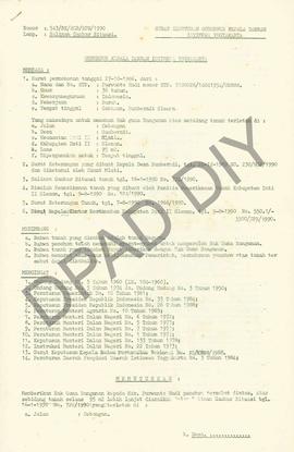 Surat Keputusan Gubernur Kepala  Daerah Istimewa Yogyakarta Nomor: 543/SK/HGB/BPN/1990 tanggal 21...