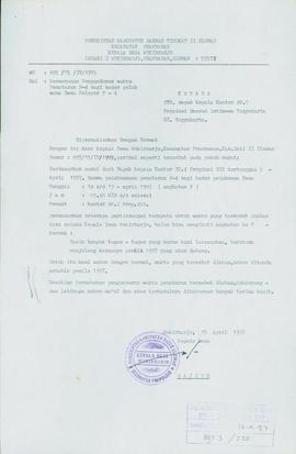 Surat dari Kepala Desa Wukirharjo Bapak Sajiyo kepada Kepala BP-7 Daerah Istimewa Yogyakarta peri...