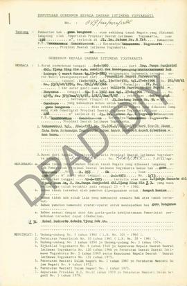 Surat Keputusan Gubernur Kepala DIY, No. 849/Hak/Kpts/1982 tanggal 2 September 1982 tentang Pembe...