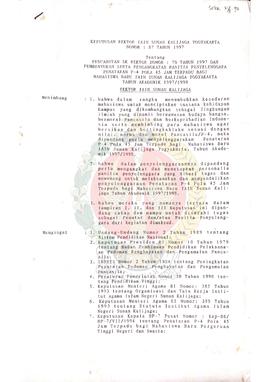 Keputusan Rektor  Institut Agama Islam Negeri (IAIN) Sunan Kalijaga Yogyakarta Nomor : 87 Tahun 1...