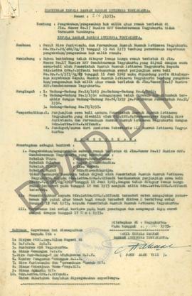 Surat Keputusan Gubernur Kepala DIY No. 216/1973 tanggal 29 Mei 1973 tentang pengukuhan/pengesaha...