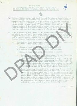 Notulen rapat Penyelesaian masalah tanah yang dikuasai PJKA di DIY tanggal 12 Januari 1987 antara...