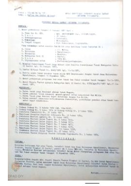 Surat Keputusan Gubernur KDH DIY No. 125/SK/HM/DA/1987 tanggal 25 Maret 1987 tentang Daftar dan G...