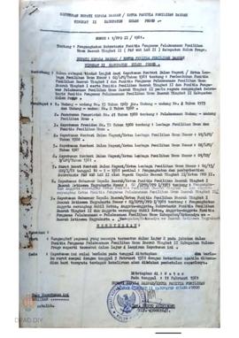 Keputusan Bupati KDH / Ketua PPD TK. II Kabupaten Kulon Progo Nomor: 1 / PPD II/1981 tentang peng...