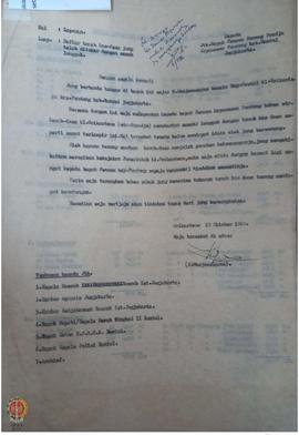 Surat Prodjosuwarno kepada Bapak Penewu Pamong Projo Kapanewon Pundong Kabupaten Bantul tentang D...