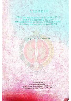 Laporan Pelaksanaan Penataran P-4 Pola Pendukung 25 Jam Mahasiswa IAIN Sunan Kalijaga  Program SP...