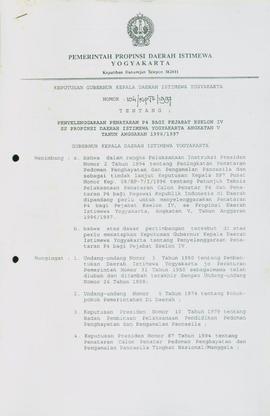 Bendel Keputusan Gubernur Kepala Daerah Istimewa Yogyakarta Nomor : 101/KPTS/1997, 102/KPTS/1997,...