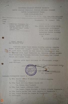 Surat Edaran Kepala Kantor Perbendaharan dan Kas Negara (KPKN) Yogyakarta Nomor  SE.38/I/1989 tan...