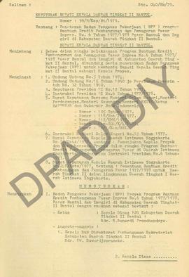 Surat Keputusan Bupati Kepala Daerah Tingkat II Bantul No. 39/B/Kept/Bt/1979 tanggal 14 Juni 1979...