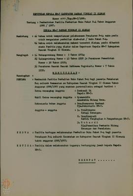 eputusan Kepala BP-7 Kabupaten Dati II Sleman Nomor 001/Kep BP7/1986 Tanggal 2 Maret tentang Pem...
