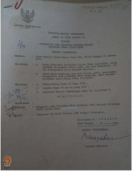 Surat Keputusan Menteri Perhubungan Nomor KM.70/hk.404/Phb.79 tanggal 27 Pebruari 1979 tentang Pe...