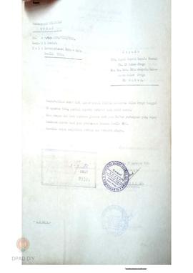 Surat Nomor 133/270/VIII/1982 tentang inventarisasi data – data Pemilu 1982 dari Kecamatan Kokap