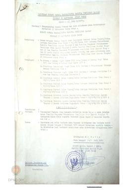 Keputusan Bupati Kepala Daerah/Ketua PPD Tingkat II Kabupaten Kulon Progo No.12/PPD II/1981 tenta...