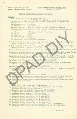 Surat Keputusan Gubernur Kepala  Daerah Istimewa Yogyakarta Nomor : 179/SK/HGB/BPN/1991 tanggal 2...