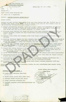 Surat dari Kepala Cabang Dinas Pengairan Kulon Progo kepada Kepala Seksi Pengairan DIY perihal la...