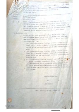 Surat Kawat Menteri Dalam Negeri No.69/15/RDG/IV/82 kepada Gubernur KDH se Indonesia tentang inst...