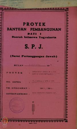 Laporan Proyek Pembangunan Gedung BP-4 di Kabupaten Dati II Sleman Tahun Anggaran 1988/1989 Dinas...