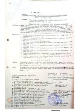 Keputusan Camat/ Ketua  Panitia Pemungutan Suara Kecamatan Kalibawang No. 03/ PPS/ 1981 tentang p...