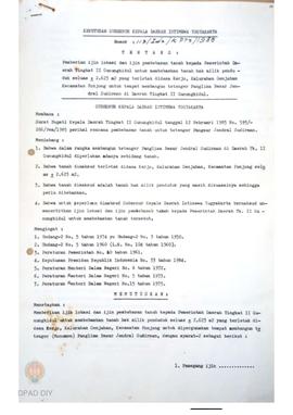 Surat Keputusan Gubernur Kepala Daerah DIY No. 67/Idz/KPTS/1986 tanggal 20 Januari 1986 tentang P...
