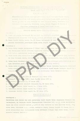 Surat Keputusan Gubernur Kepala DIY No. 120/Idz/KPTS/1985 tentang pemberian ijin lokasi dan ijin ...