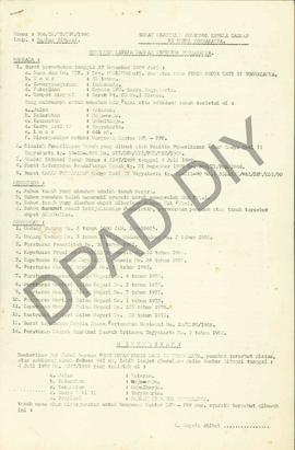 Surat Keputusan Gubernur Kepala  Daerah Istimewa Yogyakarta Nomor : 306/SK/HP/BPN/1990 tanggal 2 ...