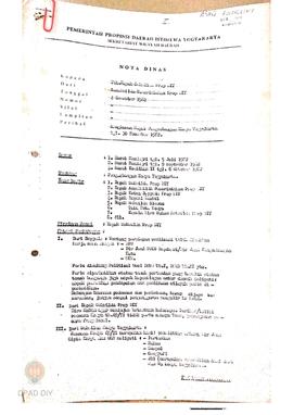 Ringkasan rapat pengembangan Kodya Yogyakarta tanggal 30 Nopember 1982