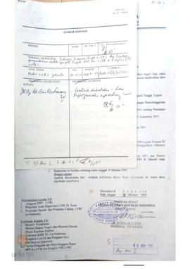 SK Pimpinan Pusat Legiun Veteran RI Nomor SKEP-50/MBLV/VII/10/2001 tentang penetapan pengunduran ...
