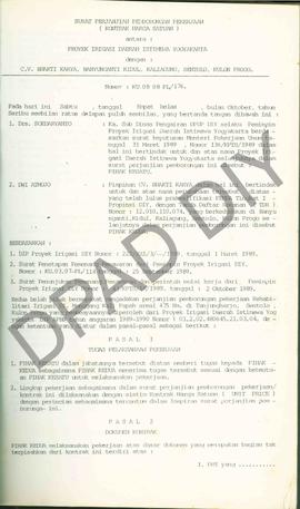 Surat Perjanjian Pemborongan Nomor : ku.08.08.ik/176, Pekerjaan Rehabilitasi Irigasi di Monggang ...