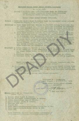 Surat Keputusan Kepala Daerah DIY No. 372/1973 tanggal 2 Oktober 1972 tentang Perubahan Nama Dina...