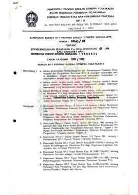 Berkas permohonan dan pemberian Keputusan Kepala BP-7 Provinsi Daerah Istimewa Yogyakarta Nomor :...