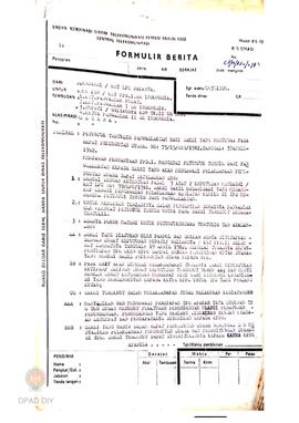 Formulir berita No. 07/M/Dilu/U/82 tentang petunjuk tertulis PANWASLAKCAM bagi saksi yang bertuga...