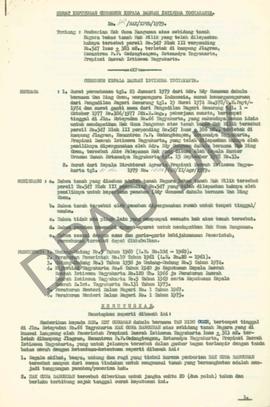 Surat keputusan Gubernur Kepala Daerah DIY, no. 82/HAK/KPTS/1979 tanggal  24 Nopember 1979 tentan...
